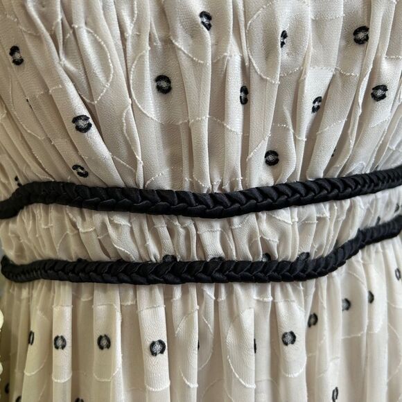 Adrianna Papell Cream Midi Sundress with Scoop Neck - Picture 2 of 5